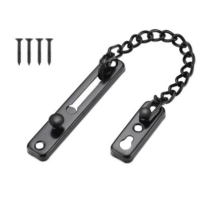 Door Lock Stainless Steel Security Guard with Spring Anti Theft Press Lock Heavy Duty Polished Door Latch(A)
