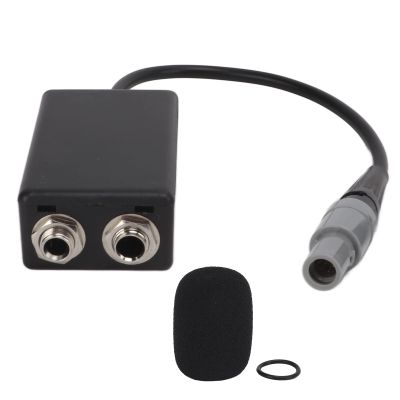 Aviation Headset Adapter for GA Female to 6 - Pin Male, Dual Connector with Durable Cable - Convertible Design, Kevlar - Like Material, Compatible with General Aviation Head