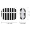 Black & White Stripe for Airpod Pro Case Cover Hard Shell Full Drop Protection Cover with Keychain Compatible with AirPod Pro 2nd/1st Generation, Front LED Visible,White view 2