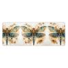Golden Delicate Dragonfly on Yellow Background Printed Gaming Keyboard pad Rubber Desktop Mouse pad Suitable for Office use 12 x 31.5 inches view 1