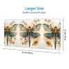 Golden Delicate Dragonfly on Yellow Background Printed Gaming Keyboard pad Rubber Desktop Mouse pad Suitable for Office use 12 x 31.5 inches view 4