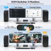 HDMI Displayport KVM Switch 2 Monitors 2 Computers 4K@60Hz DP KVM Switcher Dual Monitor for 2 Computers Share 2 Screens and 4 USB 3.0 Ports Support Extended/Copy Mode with Desktop Controller view 3
