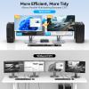 HDMI Displayport KVM Switch 2 Monitors 2 Computers 4K@60Hz DP KVM Switcher Dual Monitor for 2 Computers Share 2 Screens and 4 USB 3.0 Ports Support Extended/Copy Mode with Desktop Controller view 4