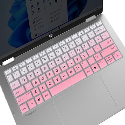 Keyboard Cover Skin for HP OmniBook 5 16 inch AI 16-bf000 16-fb0000nr 16-fb0017nr 16-fb0027nr 16-fb0037nr(NOT for HP OmniBook 5 AI 16" 16-ba 16-af 16-ag 16-bc)-Gradual Pink