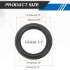 MECCANIXITY 5.1 Inch Rubber Speaker Edge Surround Rings 130x90mm(IDxOD) Perforated Subwoofer Rings Replacement Parts for Speaker Repair or DIY, Black view 2