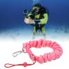 Diving Camera Lanyard Stainless Steel Spring Coiled Lanyard Diving Coil Lanyard for Underwater Diving (Pink) view 2