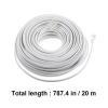 Mikinona White PC Telephone Extension Cord Cable for Home Landline Phones Modems Fax Machines Wire with Clear Audio Transmission and Compatibility view 2