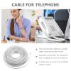 Mikinona White PC Telephone Extension Cord Cable for Home Landline Phones Modems Fax Machines Wire with Clear Audio Transmission and Compatibility view 4
