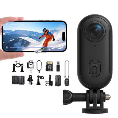 CXZASDELPA 4K Waterproof POV Capture Pro, POV Camera, Free 128G Card, New Ultra Wide Angle Thumb Pocket Action Cam, for Diving, Cycling and Outdoors Activities (Standard, Black -4k)