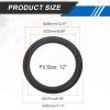 MECCANIXITY 12 Inch Rubber Speaker Edge Surround Rings 292x220mm(IDxOD) Perforated Subwoofer Rings Replacement Parts for Speaker Repair or DIY, Black view 2