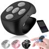 Fingertip Wireless Bluetooth Remote Control, 2026 New Scrolling Ring Bluetooth Page Turner for Phone, Camera Shutter Scroller Remote for Short Video (Black) view 1