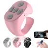 Fingertip Wireless Bluetooth Remote Control, 2026 New Scrolling Ring Bluetooth Page Turner for Phone, Camera Shutter Scroller Remote for Short Video (Pink) view 1