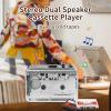 Gugxiom Stereo Cassette Player with Built in Speaker, Transparent Tape to MP3 Converter via USB, Clear Sound Dual Channel Digitizer, Compact Retro Audio Device with Earphones view 3