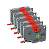 5Pcs/10Pcs TZe231 Compatible with TZe-231 Tape 12mm 231 Laminated Black On White for PT-H110 Label Maker Printer Supplies(Black on Red) view 1