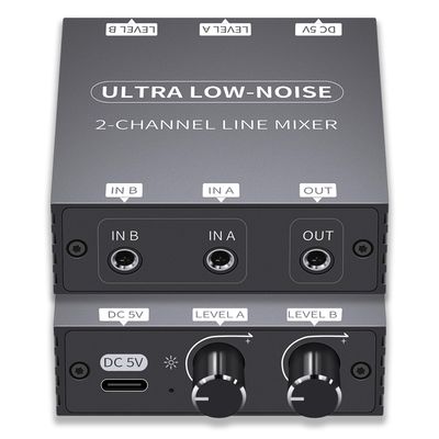 8K HDMI Splitter 1 in 4 Out, 2 Channel Stereo Audio Mixer