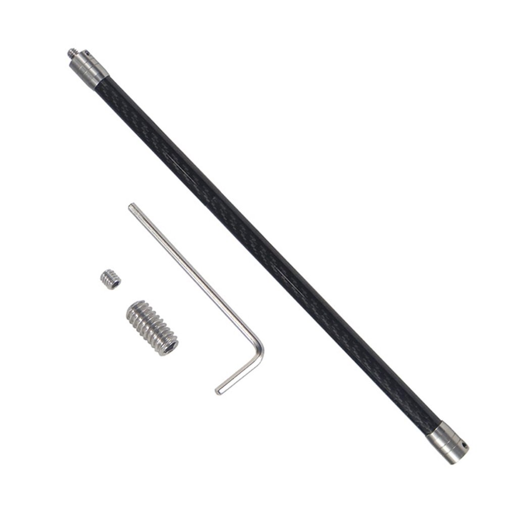 14mm Camera Stabilizer Rod Stainless Steel Screw 1/4inch Threaded Mount Adjustable for Photography Stainless Steel Carbon Fiber Camera Rod