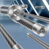 14mm Camera Stabilizer Rod Stainless Steel Screw 1/4inch Threaded Mount Adjustable for Photography Stainless Steel Carbon Fiber Camera Rod view 4