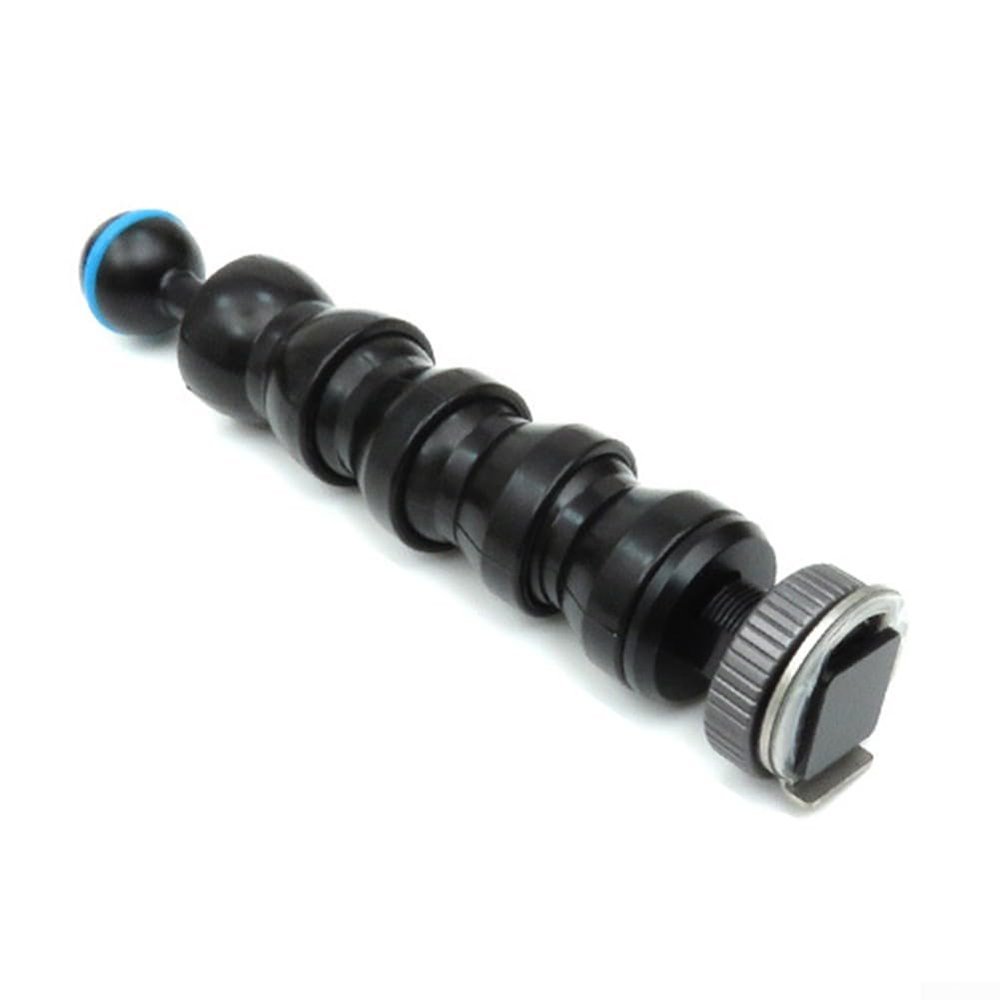 Flexible Underwater Camera Light Arm for Ball Head and Hot Shoe, SS316 Stainless Steel and PP Plastic, 4/6/8/10 Joint Scuba Diving Photography Mount(4 Joints)