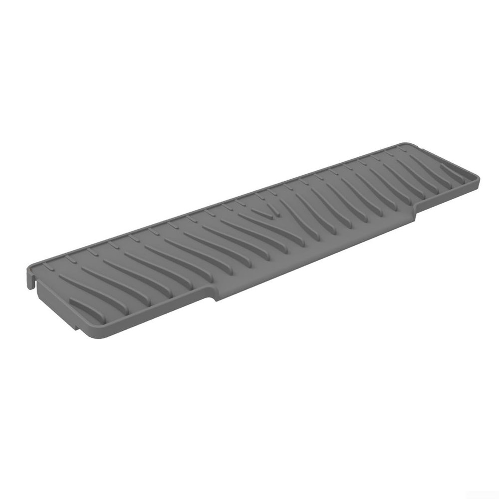 Silicone Sink Mat, Kitchen Sink Splash Guard with Sloped Design for Efficient Water Drainage, Non Slip Sink Protector Mat, Countertop Protector for Kitchen Sink, for Durable Silicone(Gray)