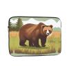 13 inch Portable Laptop Bag - Brown Bear Walking Printing Shockproof Laptop Inner Pocket for Business, Travel, School, Office view 1