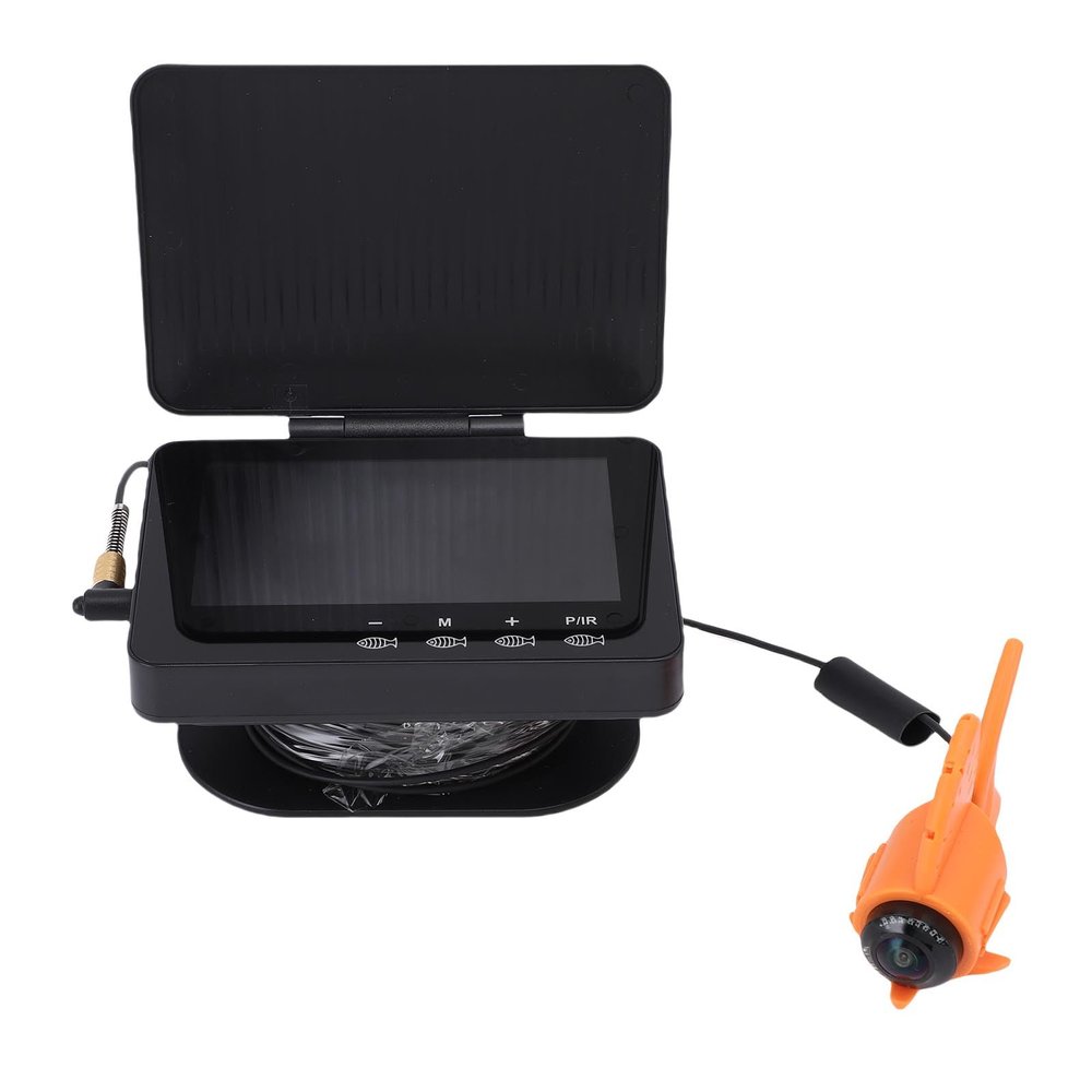 EIMSOAH HD Fishing Camera, 30m Camera Cable 1080P 3 Sides Sunshade 195 Wide Angle Portable Fish Finder for Boat Ice Fishing