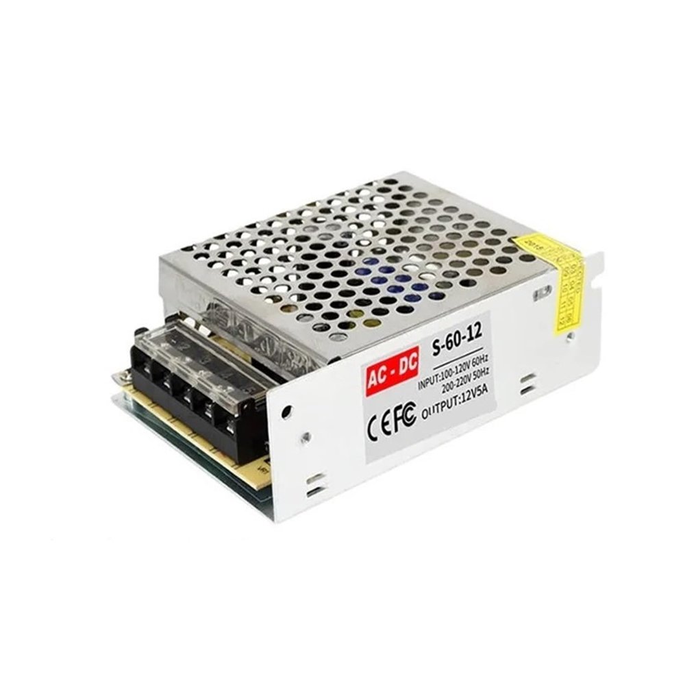 12V 5A Switch Power Supply 60W Power Supply Transformer Switch 220 110 AC to 12V DC for for LED Strips CCTV