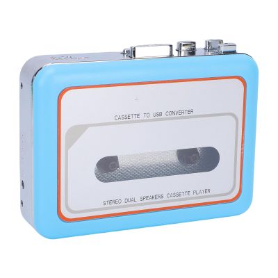 Serounder Cassette Tape Player, Tape to MP3 Converter with Built in Speaker and USB Export Portable Recorder Player for Car Headphones and USB Card Reader 3.5mm AUX Input (Blue)