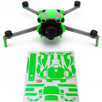 WRAPGRADE Partial Wraps Compatible with DJI Mini 5 Pro Accent Color (Neon Green)