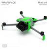 WRAPGRADE Partial Wraps Compatible with DJI Mini 5 Pro Accent Color (Neon Green) view 3