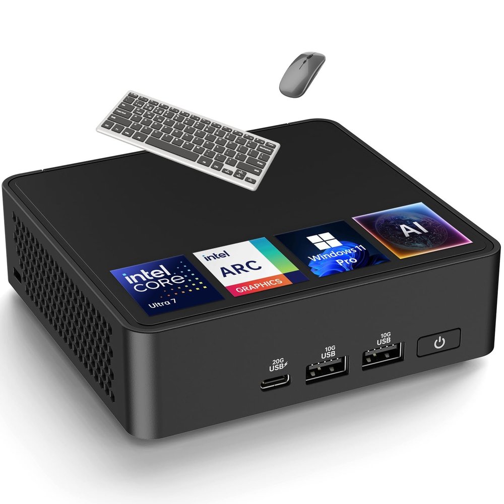 ASUS NUC 14 Pro AI Mini PC, Intel Ultra 7 155H (16C/22T, Up to 4.8GHz), 32GB DDR5 RAM 1TB PCIe SSD, Win 11 Pro, Intel Arc GPU, Thunderbolt 4, WiFi 6E, Mini Desktop Computer for Home/Business/Gaming