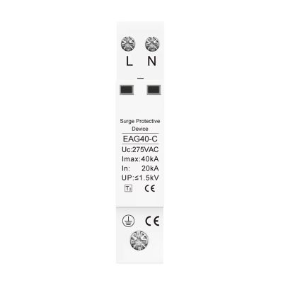 1P+N AC SPD 20KA~40KA 275V Surge Protector/Low-Voltage Arrester EAG40-C