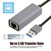 Cablecc RJ45 2.5Gbps 2500Mbps to Type-A USB3.0 GBE 1000Mbps Gigabit Ethernet Network LAN Cable Adapter for Desktop Motherboard view 4