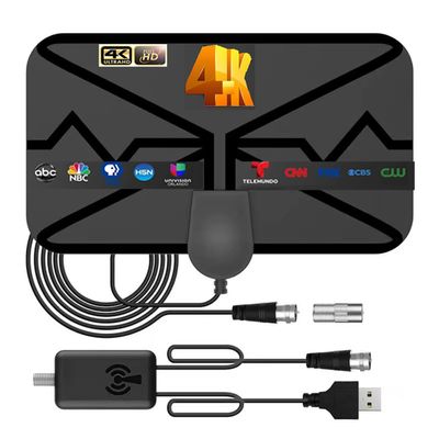 Digital Antenna 4K TV Antenna, Amplified HD Long 250+ Miles Range, Signal Booster Coax Cable, Support 4K 1080p HD Indoor HDTV, Antenna for Smart TV