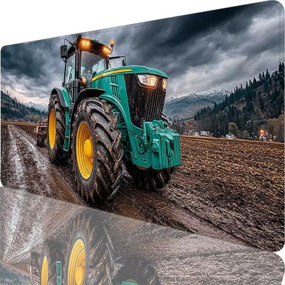Gaming Mouse Pad Grey Extended Large Mouse Pad 28 x 16 in, Tractor Desk Mat Waterproof Soft Gaming Mousepad for Computer Keyboard Laptop Desk Decor for Work Home Office, Gifts for Men Women l-8658