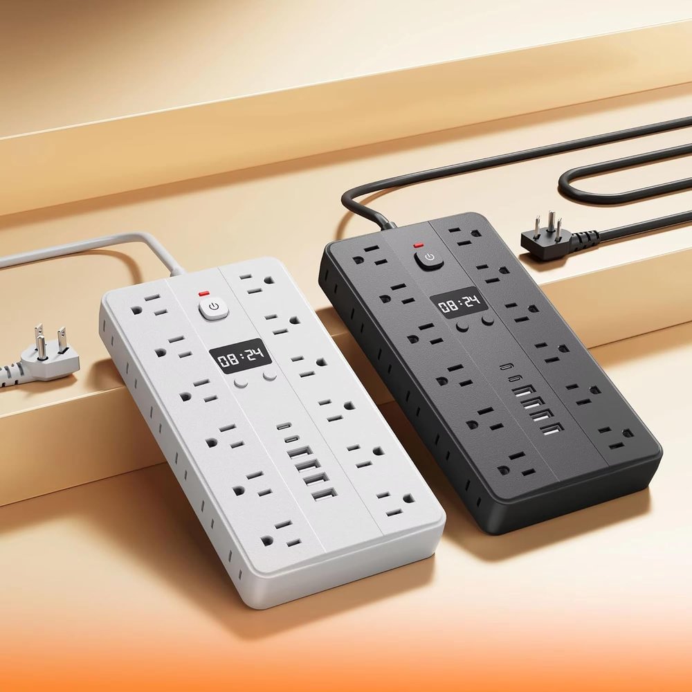 31 in 1 Multifunctional Socket with time Display Three Sided Multi Pluge Outlet Extension Box Home Kitchen use Item Pack of 1 (White)