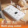 31 in 1 Multifunctional Socket with time Display Three Sided Multi Pluge Outlet Extension Box Home Kitchen use Item Pack of 1 (White) view 2