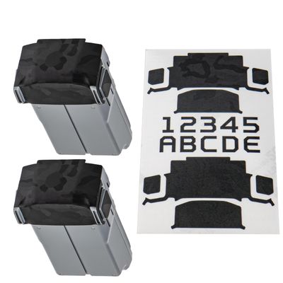 WRAPGRADE Skin Stickers Compatible with DJI Mini 5 Pro's Two Batteries (Black Bumpy Camo)