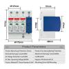 2P 4P AC Surge Protector 1P+N-PE 20KA 40AK 50KA T1 T2 275V 385V Surge Protector Low Voltage Surge Arrester EASPD-E(4P,385V) view 3