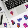56Pcs Cool Cute Neon Sticker,Waterproof Vinyl Sticker for Laptop Water Bottle,Scrapbooking Skateboard Journaling Luggage,Prizes Kids Classroom Rewards (Love) view 2