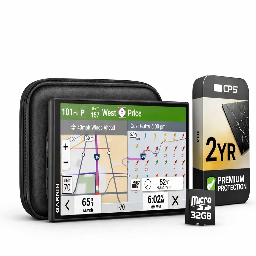 Garmin dzl OTR620 Trucking XP Bundle with Carrying Case, 32GB MicroSD Memory Card & 2-Year Extended Warranty