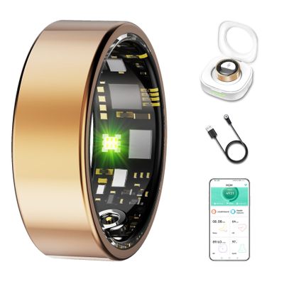 SIERDE Smart Ring for Women & Men, Fitness Tracker with Heart Rate, Blood Oxygen, Blood Pressure, Sleep Monitoring, Step Counting, IP68 Waterproof for iPhone and Android Rose Gold 11
