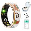 SIERDE Smart Ring for Women & Men, Fitness Tracker with Heart Rate, Blood Oxygen, Blood Pressure, Sleep Monitoring, Step Counting, IP68 Waterproof for iPhone and Android Rose Gold+White 8 view 1