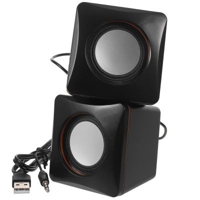 GALPADA Mini USB Computer Speaker for Laptop and Desktop Portable Compact Wired Multimedia Soundbar with Built Subwoofer Compatible with Smartphones Tablets for Travel and Home Use