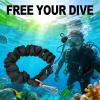 WIHFHGZ Diving Camera Lanyard, Stainless Steel Spring Coiled Strap, Orange - Durable Neoprene Material, Quick Release Buckle, Ideal for Underwater Diving and Snorkeling (Black) view 4