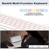 Backlit Keyboard Case for Samsung Galaxy Tab S6 Lite 10.4 Inch 2024/2022/2020, Galaxy Tablet Case with Backlight Keypad for S6Lite, Detachable Key Board with Pen Holder for Samsung Tab 10.4'', Pink view 3