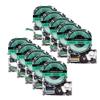 12mm 1/2" Black On Green Label Tape SC12GW LK-4GBP Compatible with Label Printers Like TepraPro and LabelWorks 400 Works with LK Series Ribbons view 1