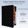 BlHMCASE Cute White Polka Dot for iPad Pro 11 Inch Case (M5/M4) 2025/2024 with Pencil Holder, Auto Sleep/Wake and Multiple Viewing Angles, Black Leather Soft TPU Back Cover view 3
