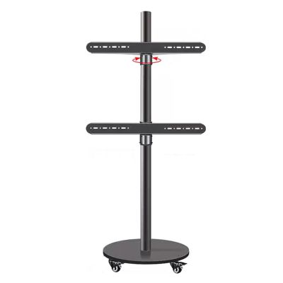 QICBYING Mobile TV Cart On Wheels - Tiltable & Swivel TV Mount Bracket, Mobile Stand, Universal TVs Floor Stand, for 37-75 Inch LED Flat Screen, Up to 45kg