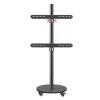 QICBYING Mobile TV Cart On Wheels - Tiltable & Swivel TV Mount Bracket, Mobile Stand, Universal TVs Floor Stand, for 37-75 Inch LED Flat Screen, Up to 45kg view 1