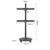 QICBYING Mobile TV Cart On Wheels - Tiltable & Swivel TV Mount Bracket, Mobile Stand, Universal TVs Floor Stand, for 37-75 Inch LED Flat Screen, Up to 45kg view 2